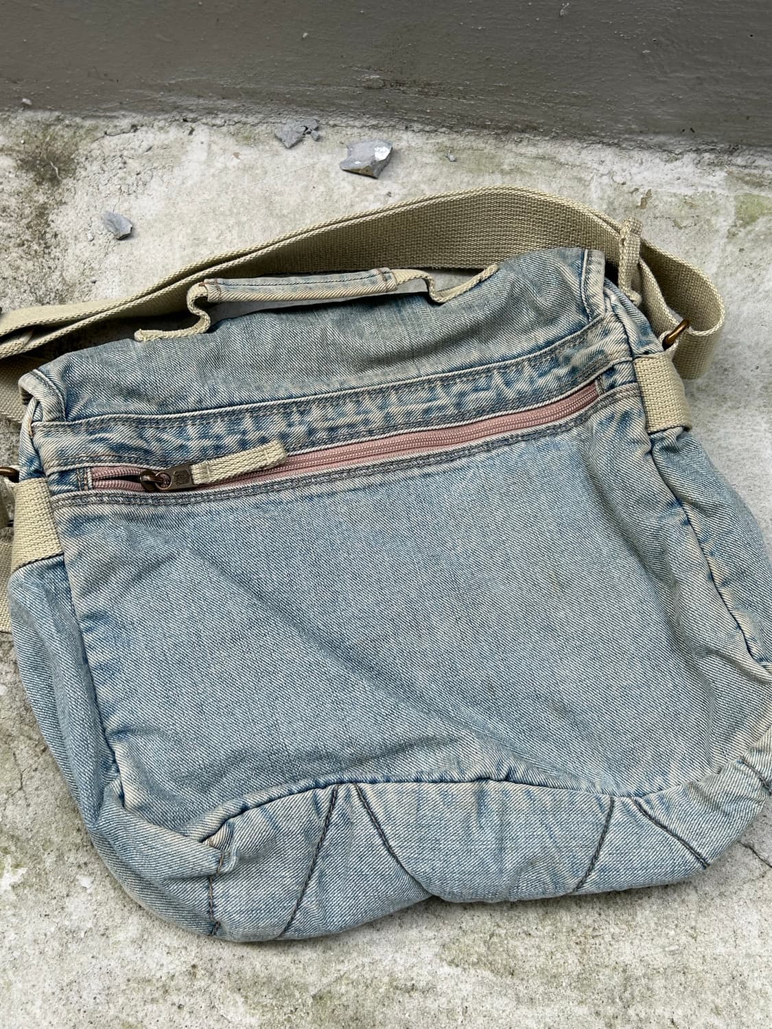 *rare* VTG 00s 루카스 데님 크로스백 상품이미지4