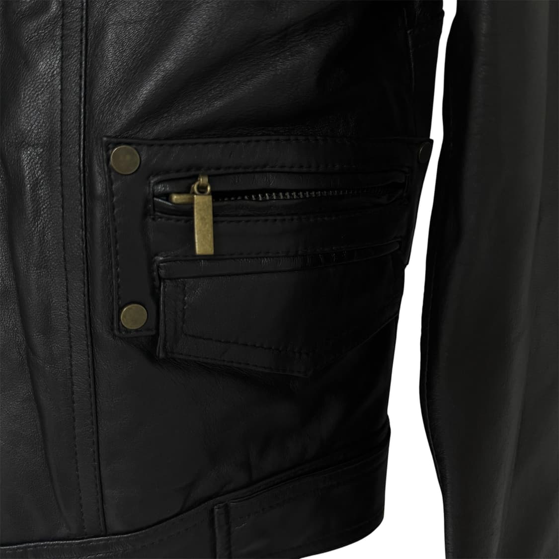 Multi Pocket Leather Jacket 레더 가죽 자켓 상품이미지4