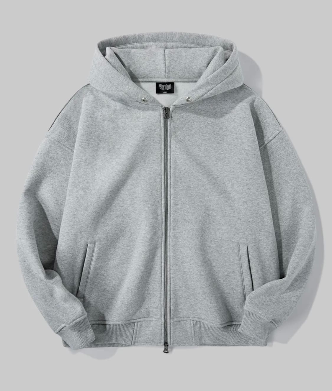 버던트 투웨이 메탈 지퍼 스웻 후드 집업 [그레이] 상품이미지2