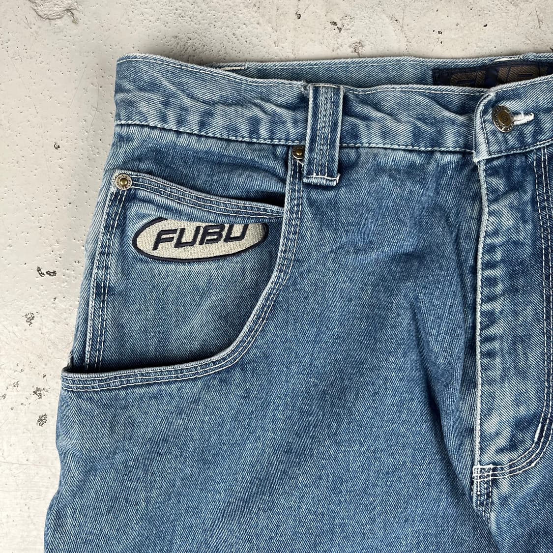 빈티지 Fubu 더 콜렉션 써클로고 배기 카펜터 데님팬츠 상품이미지6