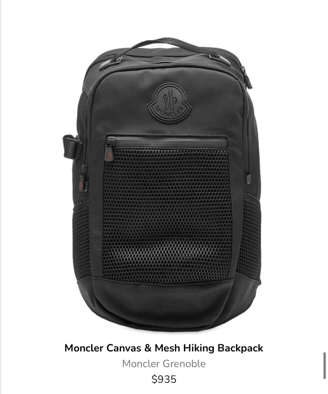 몽클레어 캔버스 메쉬 하이킹 백팩 상품이미지2