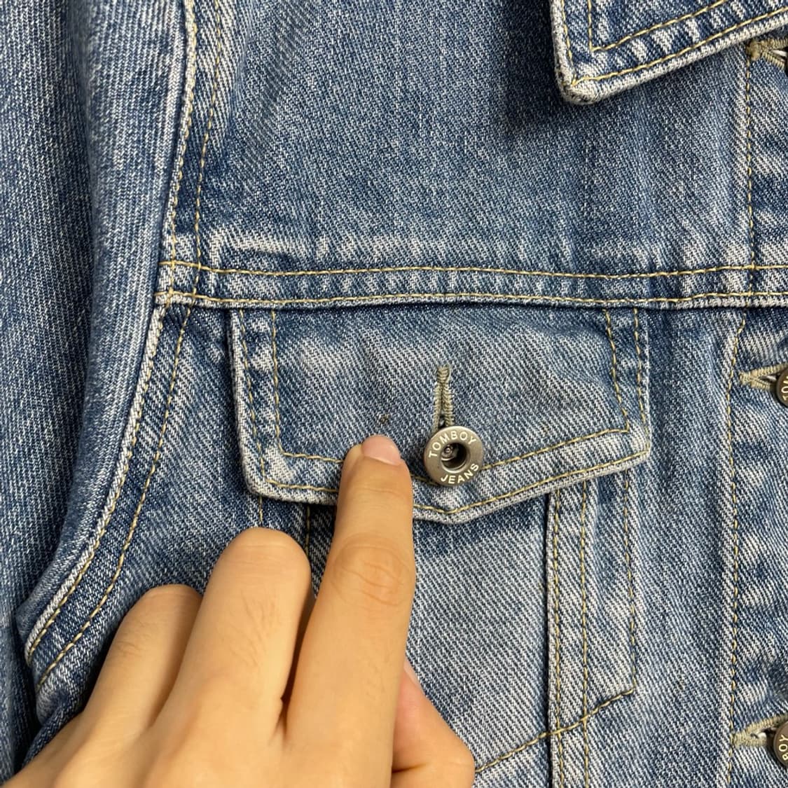 톰보이 진 TOMBOY JEANS 중청 데님자켓 청자켓 85 상품이미지5
