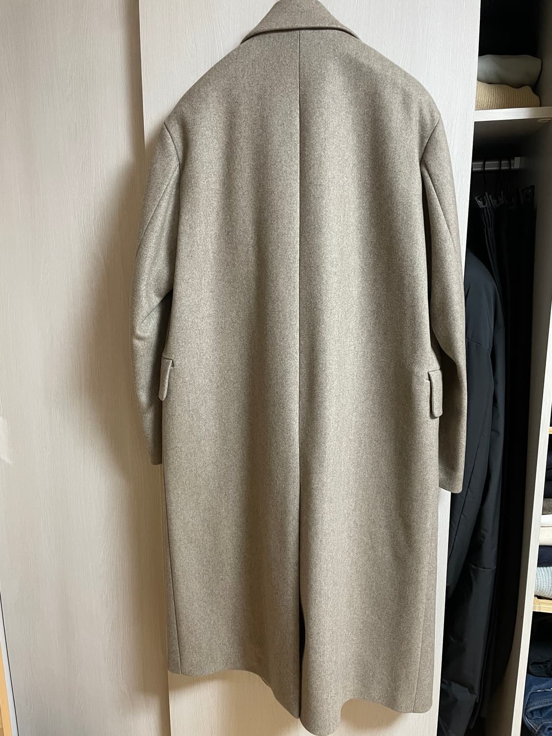 하우트옴므 오트밀 캐시미어 2버튼 싱글코트 M사이즈 상품이미지2