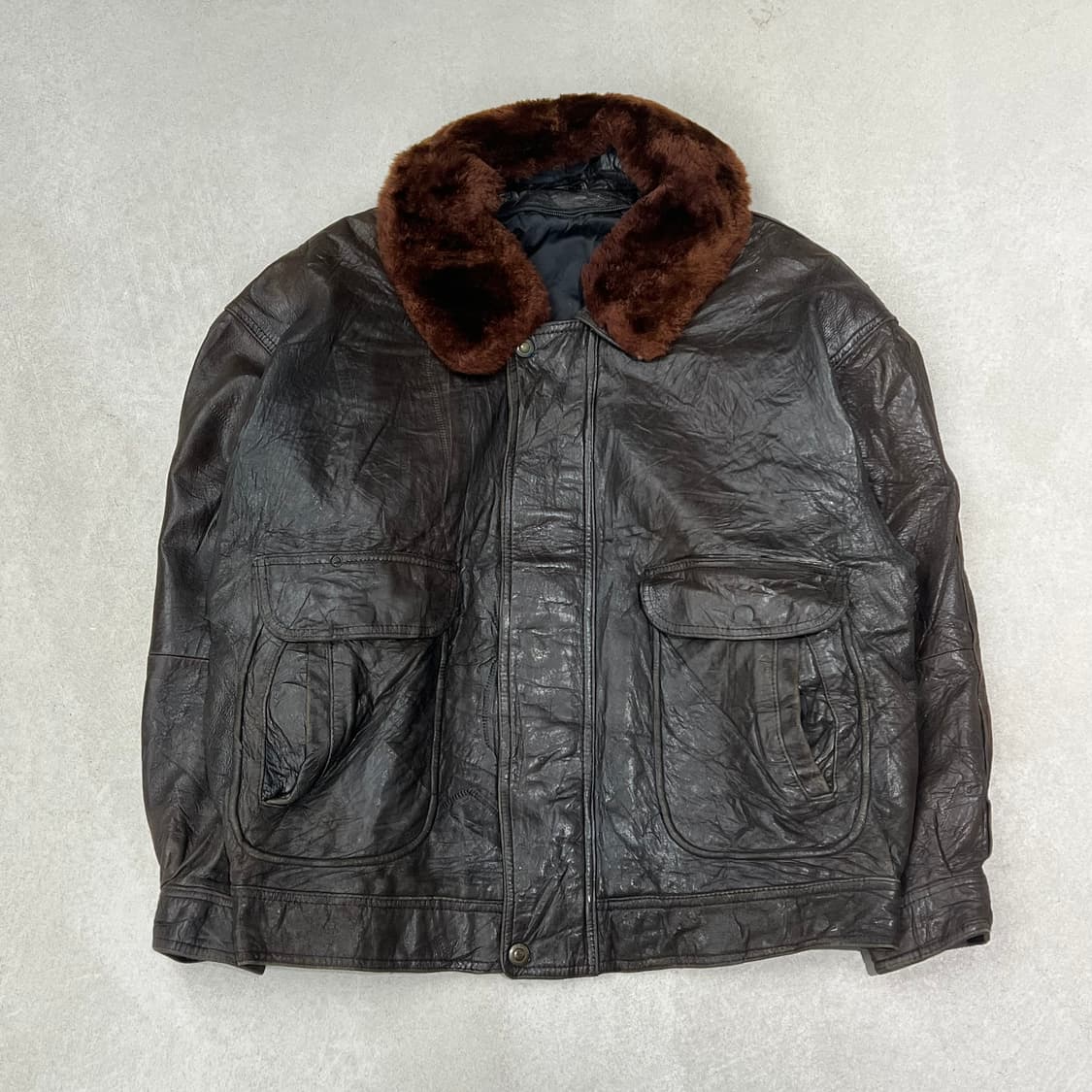 빈티지 리얼레더 퍼자켓 s09550 상품이미지1