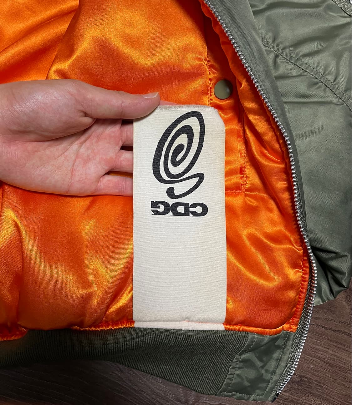 스투시 x CDG MA-1 자켓 올리브 상품이미지6