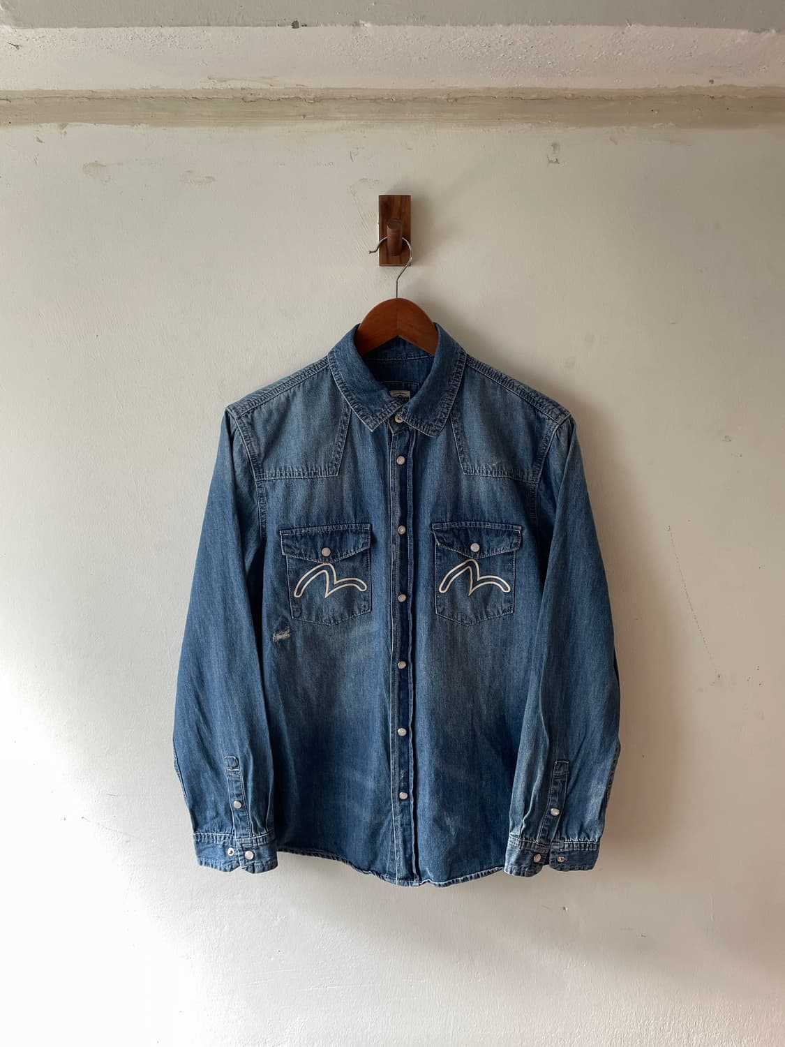 Evisu Vintage 데님 웨스턴 셔츠 상품이미지1
