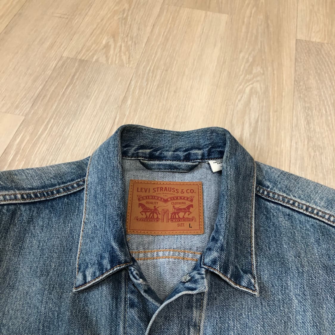 (L) 리바이스 Levi's 72334 워시드 연청 데님 자켓 상품이미지6
