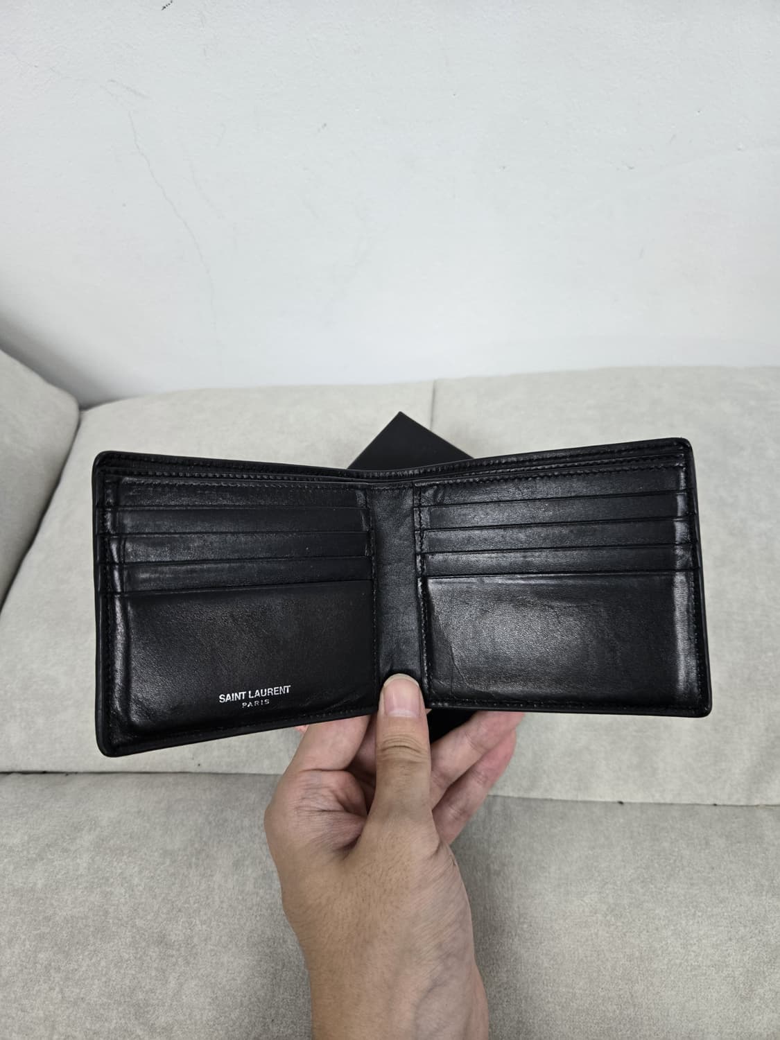 [보증서 A급]입생로랑 로고 반지갑 상품이미지5