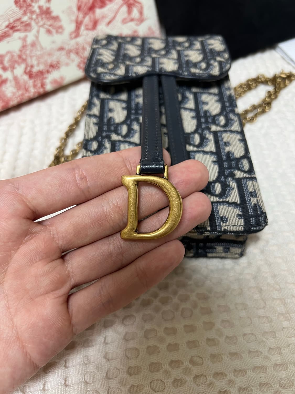 디올 오블리크 새들 버티컬백 상품이미지7