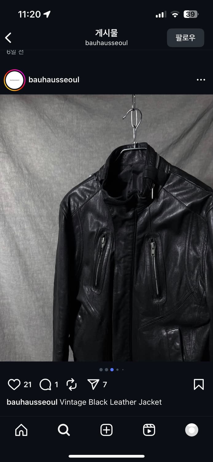 빈티지 레더 자켓 100-105 상품이미지5