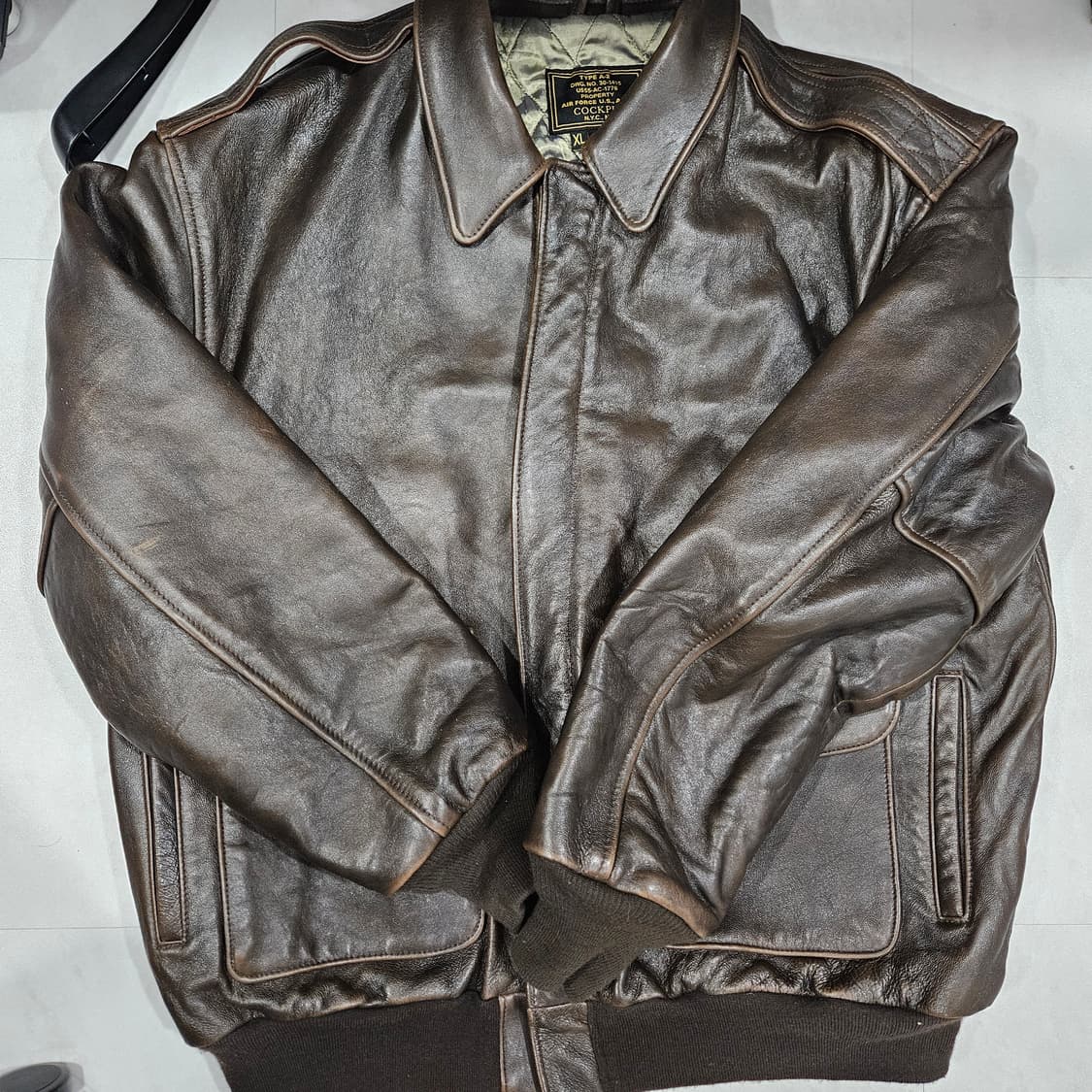 콕핏 USA A-2 XL 브라운 상품이미지1