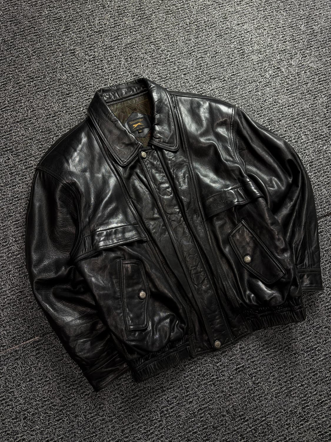 00s 아카이브 빈티지 램스킨 레더 봄버 자켓 1579 상품이미지1