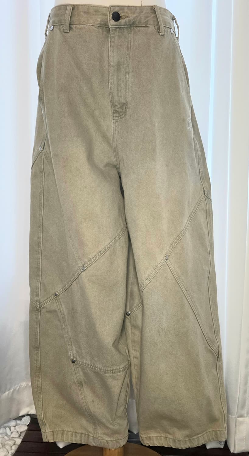 트래블 밀 데님 리벳 벌룬 팬츠 상품이미지1