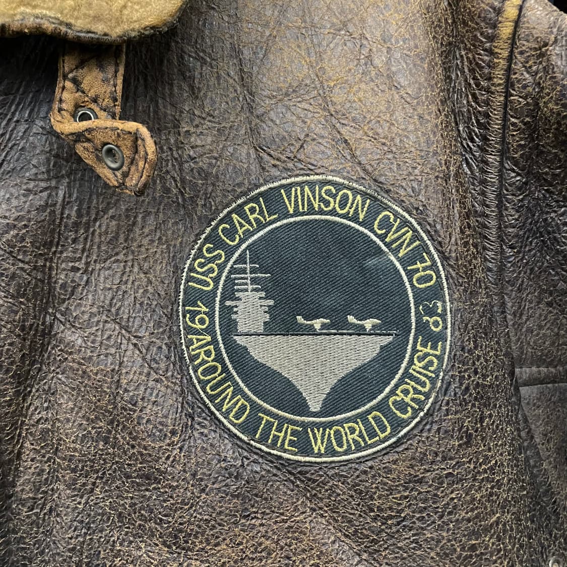 80s U.S NAVY G-1 해군 항공 양가죽 자켓 밀리터리 상품이미지4