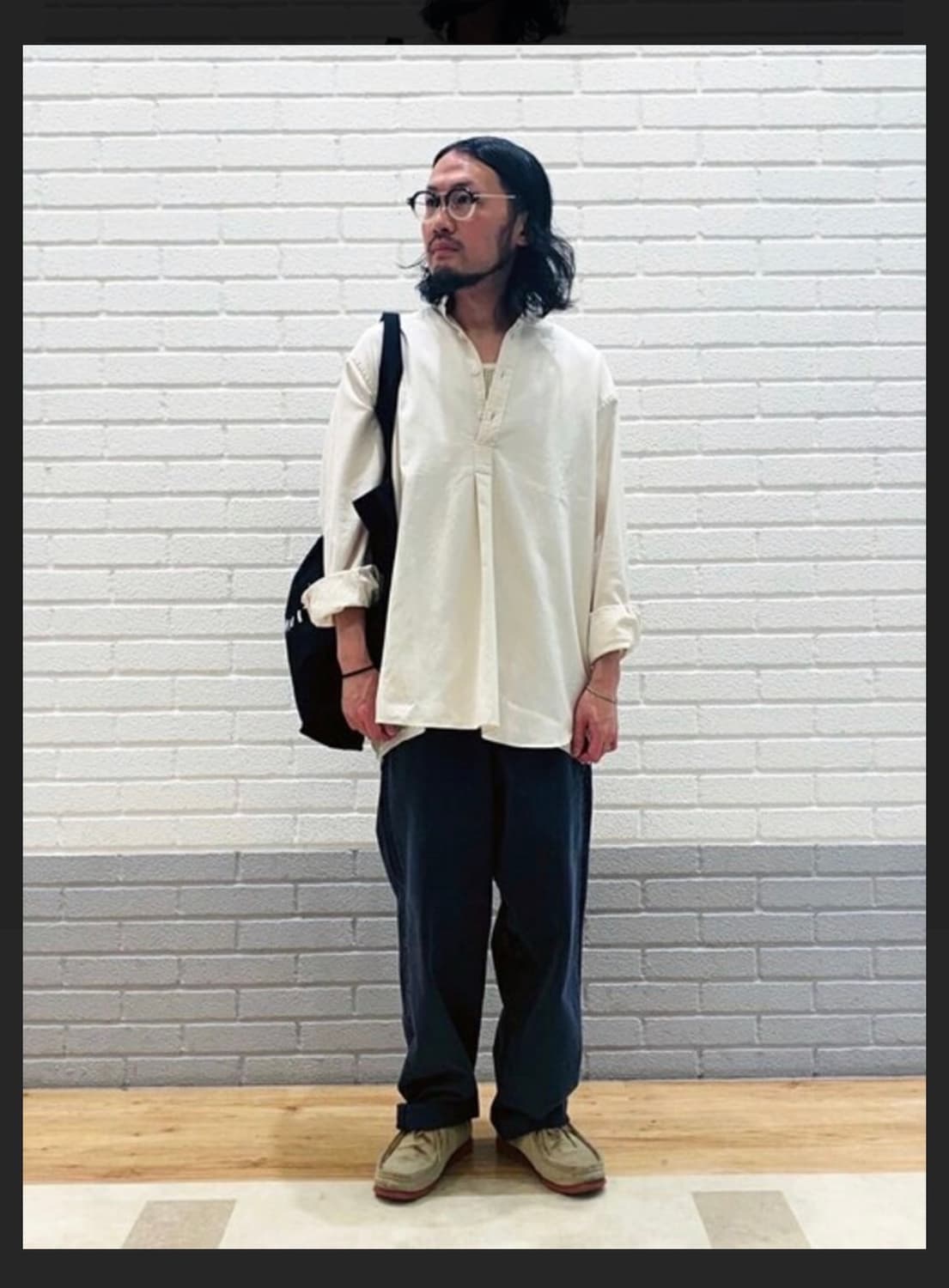 (38) 캡틴선샤인 핑스코튼 옥스포드 풀오버셔츠 에크루 상품이미지2