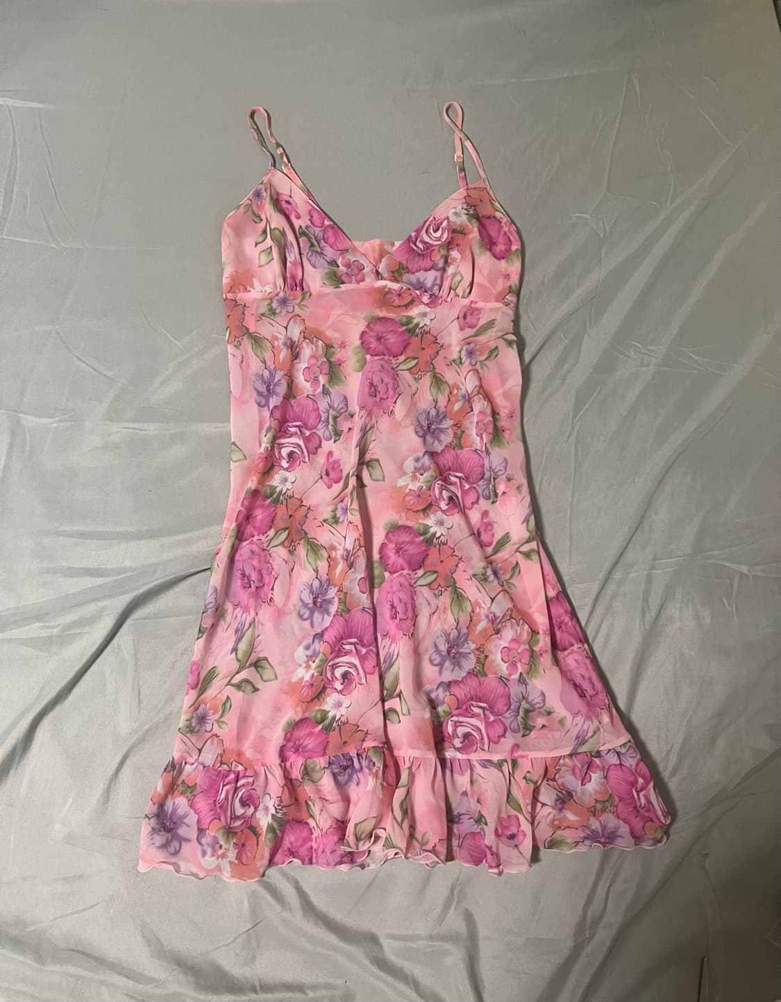 ✨vintage pink flowe pattern slip dress✨ 상품이미지2