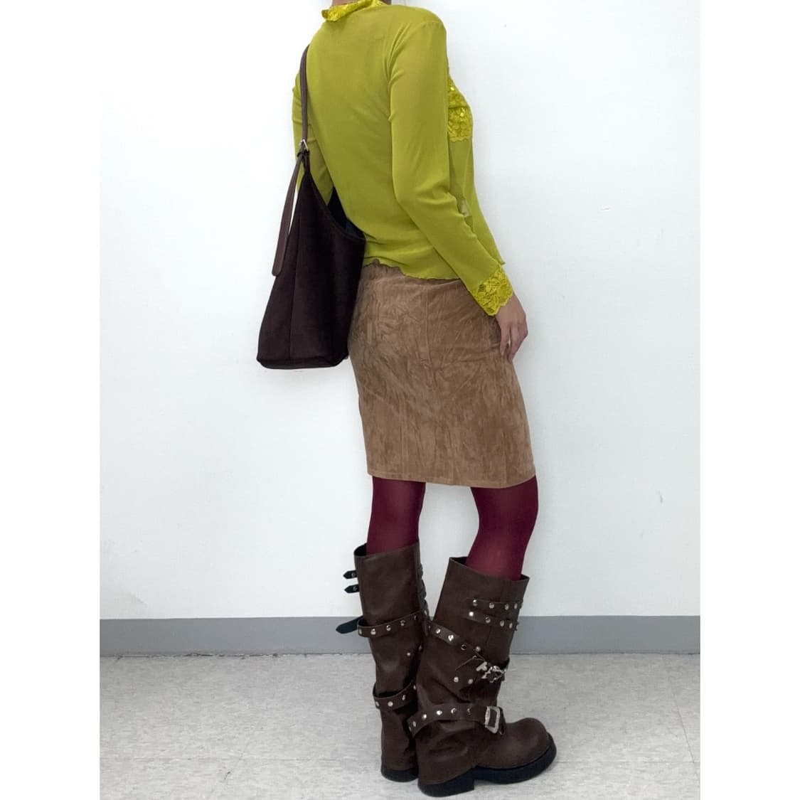 빈티지 네온 롱슬리브 블라우스 이너 상품이미지4