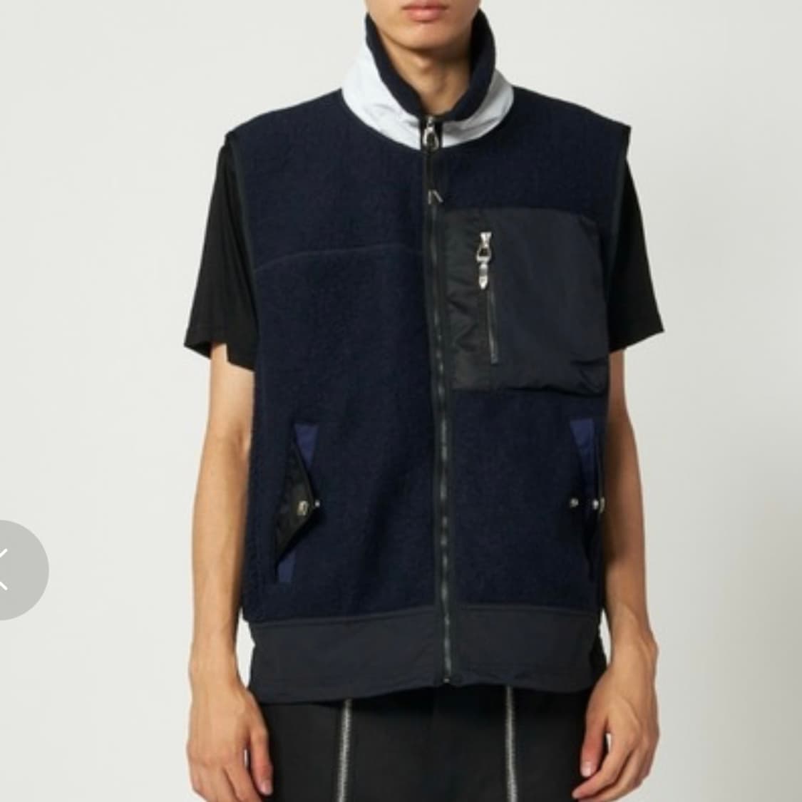 24aw 토가 비릴리스 네이비 울 저지 베스트46 상품이미지2