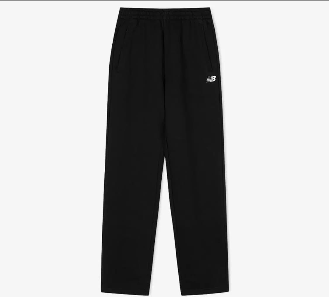 [뉴발란스] UNI 에센셜 기모 세미와이드 스트레이트 팬츠 블랙 L 상품이미지3