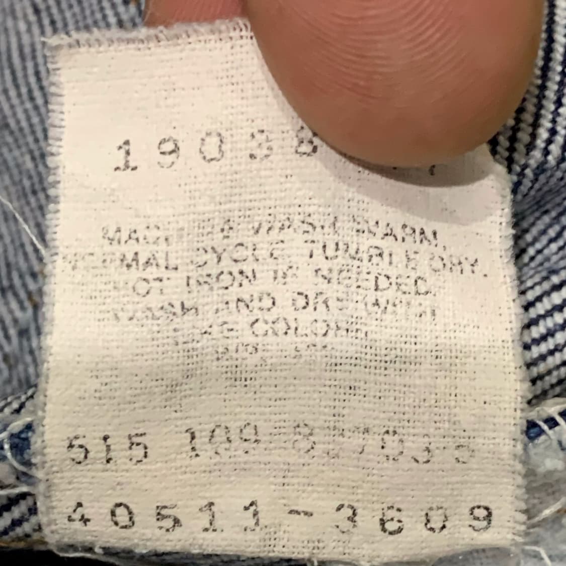 [31] 80's 리바이스 511 오렌지탭 데님팬츠 Made In USA 상품이미지6