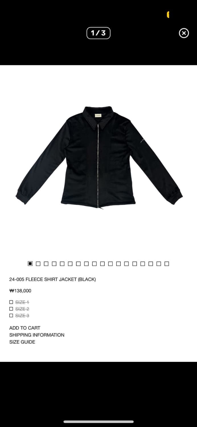 지초이 24-005 FLEECE SHIRT JACKET (BLACK) 상품이미지1
