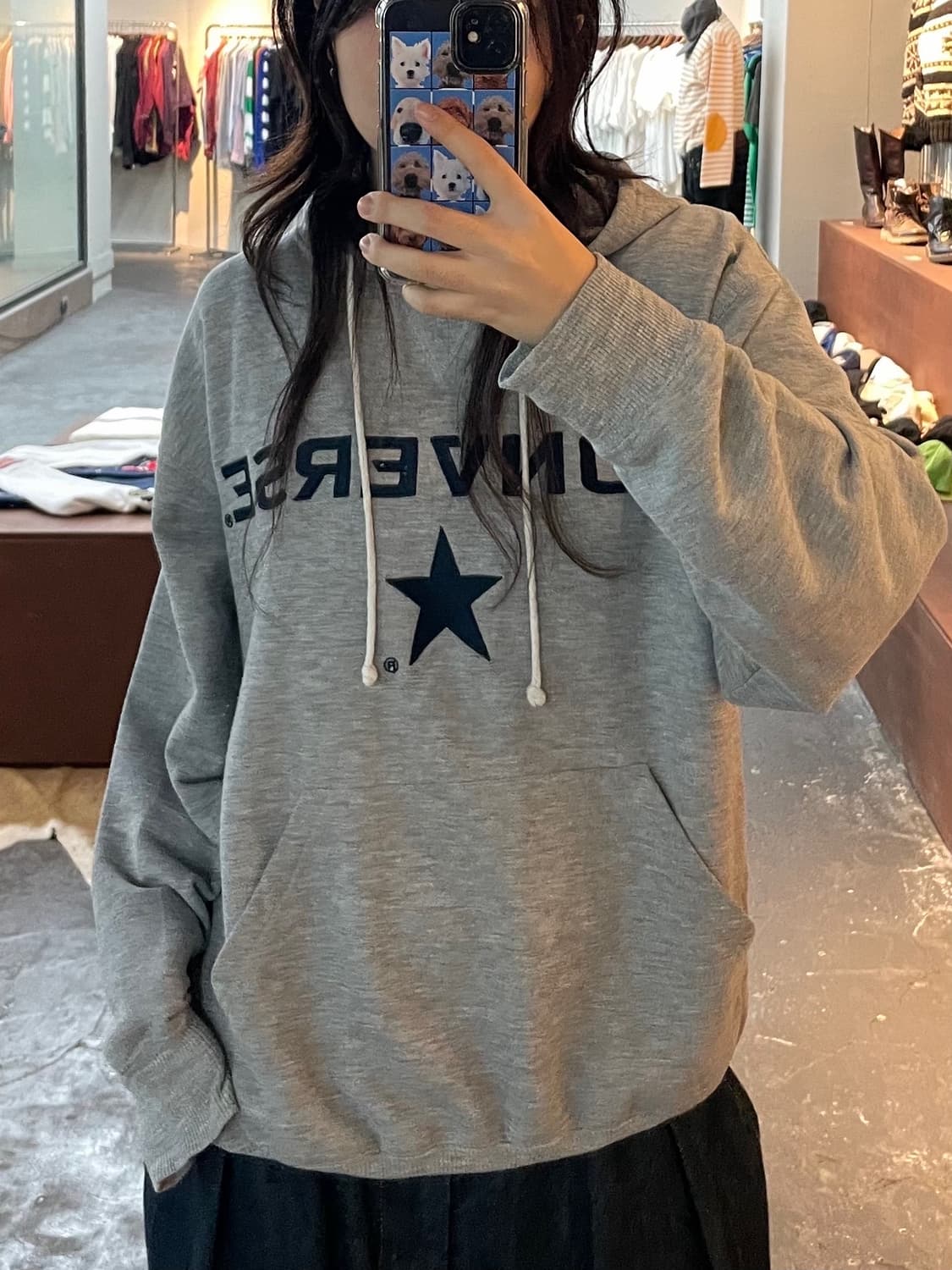 컨버스 그레이 후드티 H107 상품이미지1