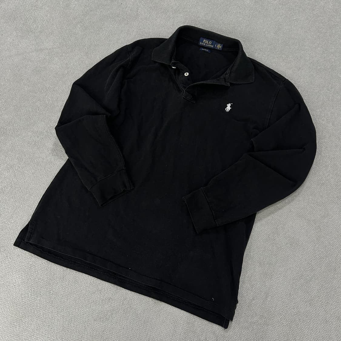 폴로 랄프로렌 블랙 긴팔 카라티 L 상품이미지1
