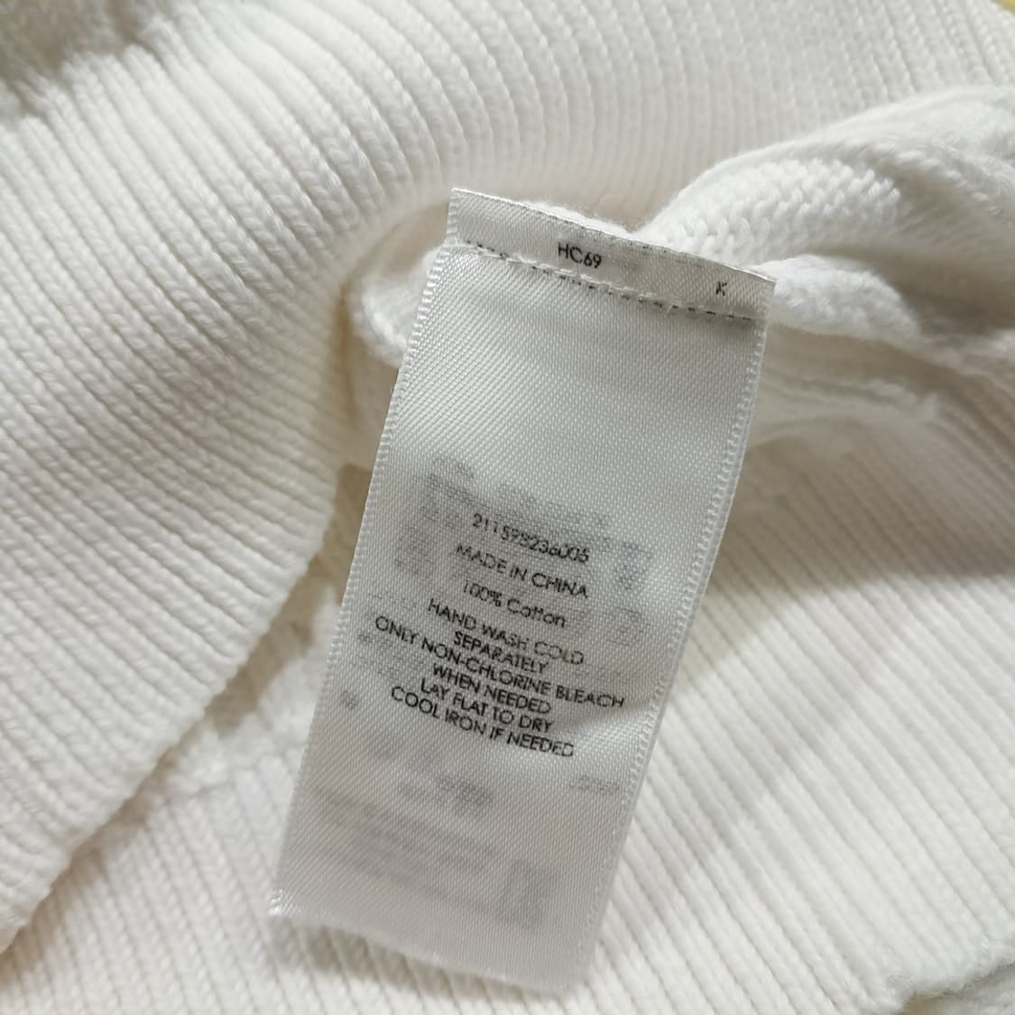CL863 S 폴로 코튼 케이블 브이넥 화이트 니트 가디건 상품이미지6