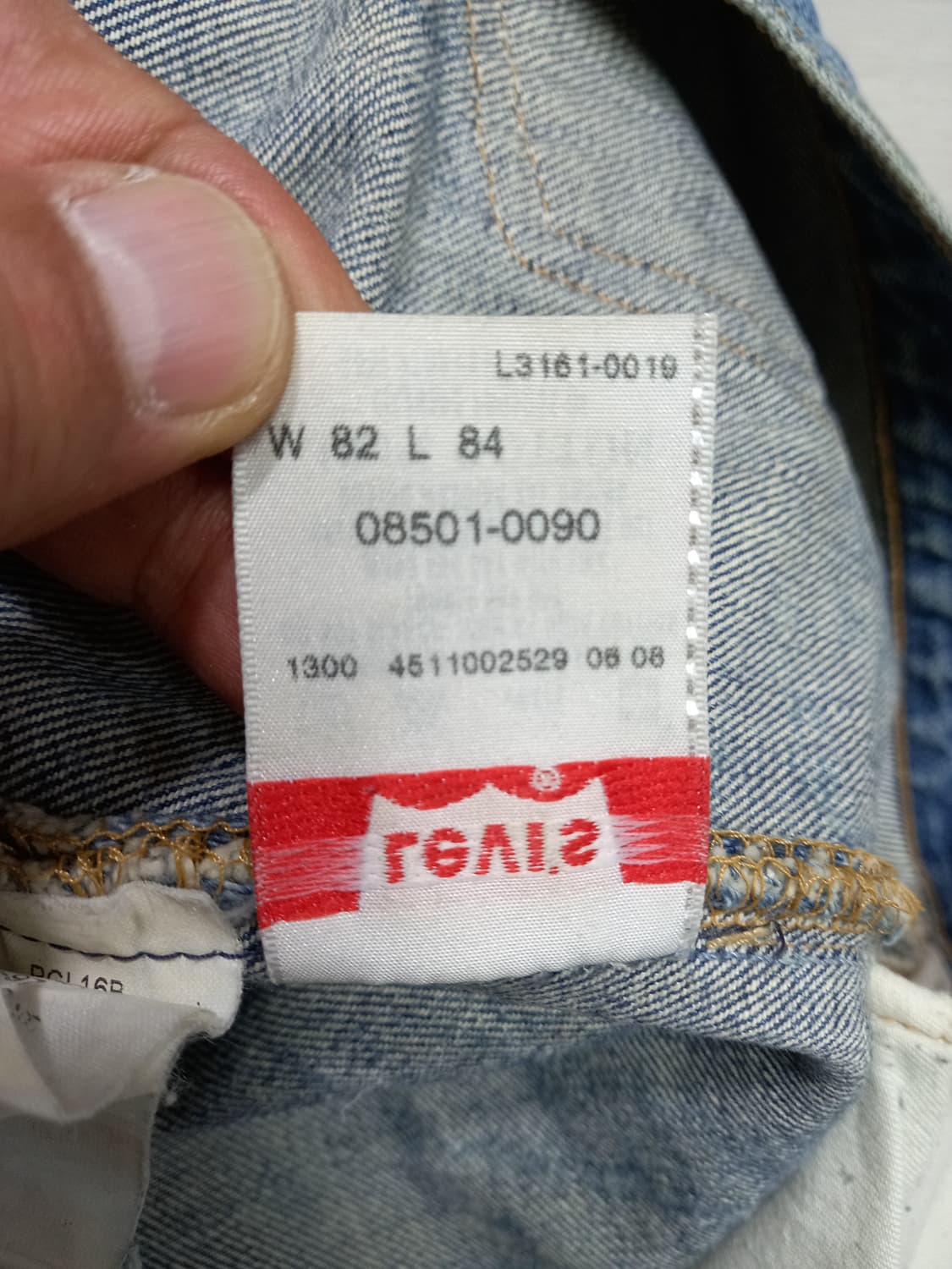 32 08's 리바이스501 데미지워싱 일자진 32-377 상품이미지9