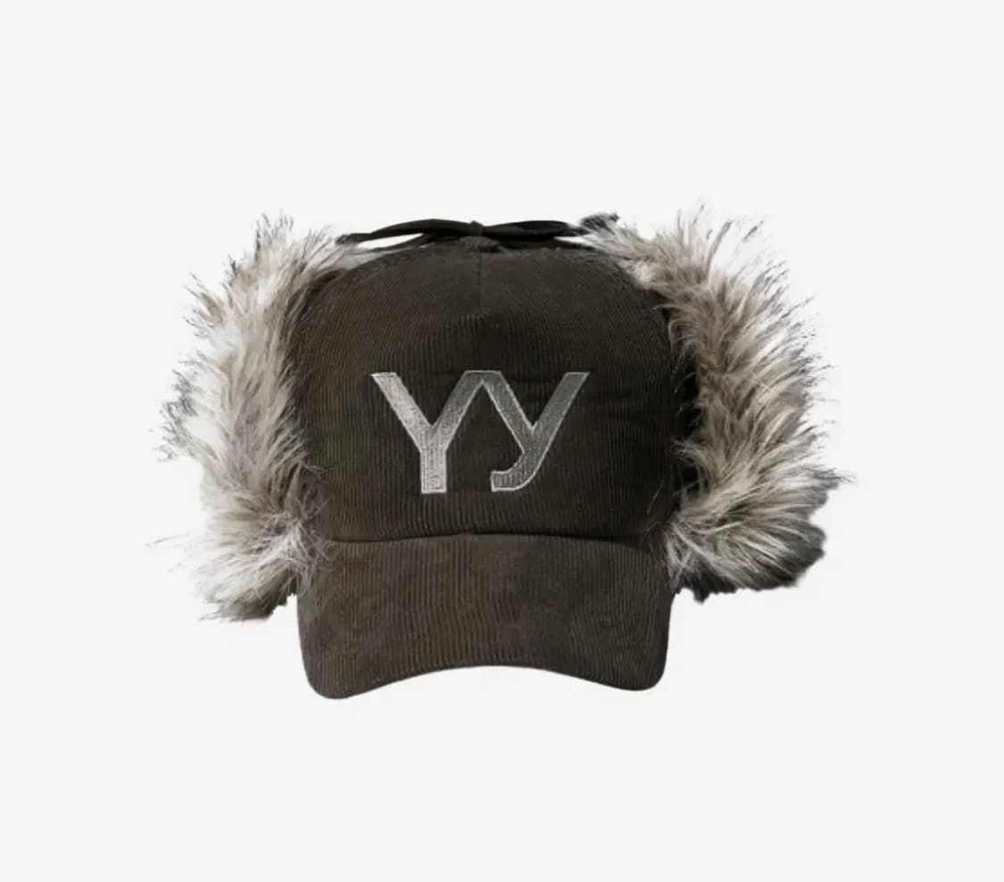 오픈 Yy 포우 퍼 코듀로이 이어플랩 캡 카키 상품이미지1