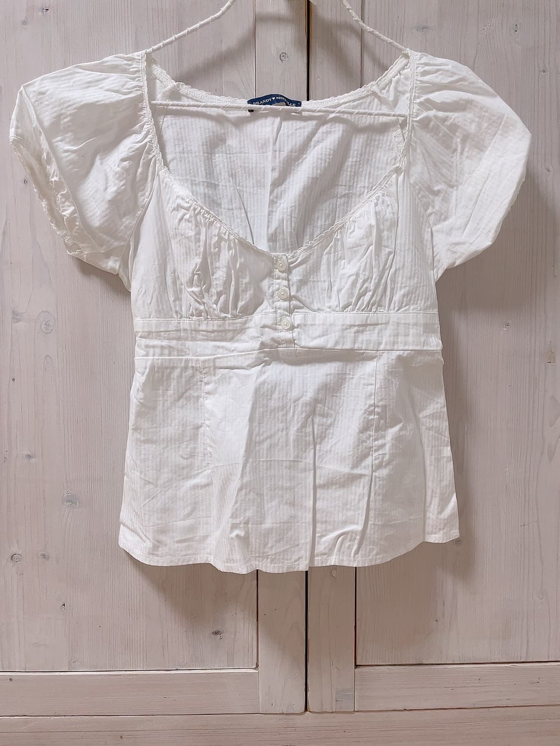 브랜디멜빌 블레어 퍼프 블라우스 화이트 상품이미지2