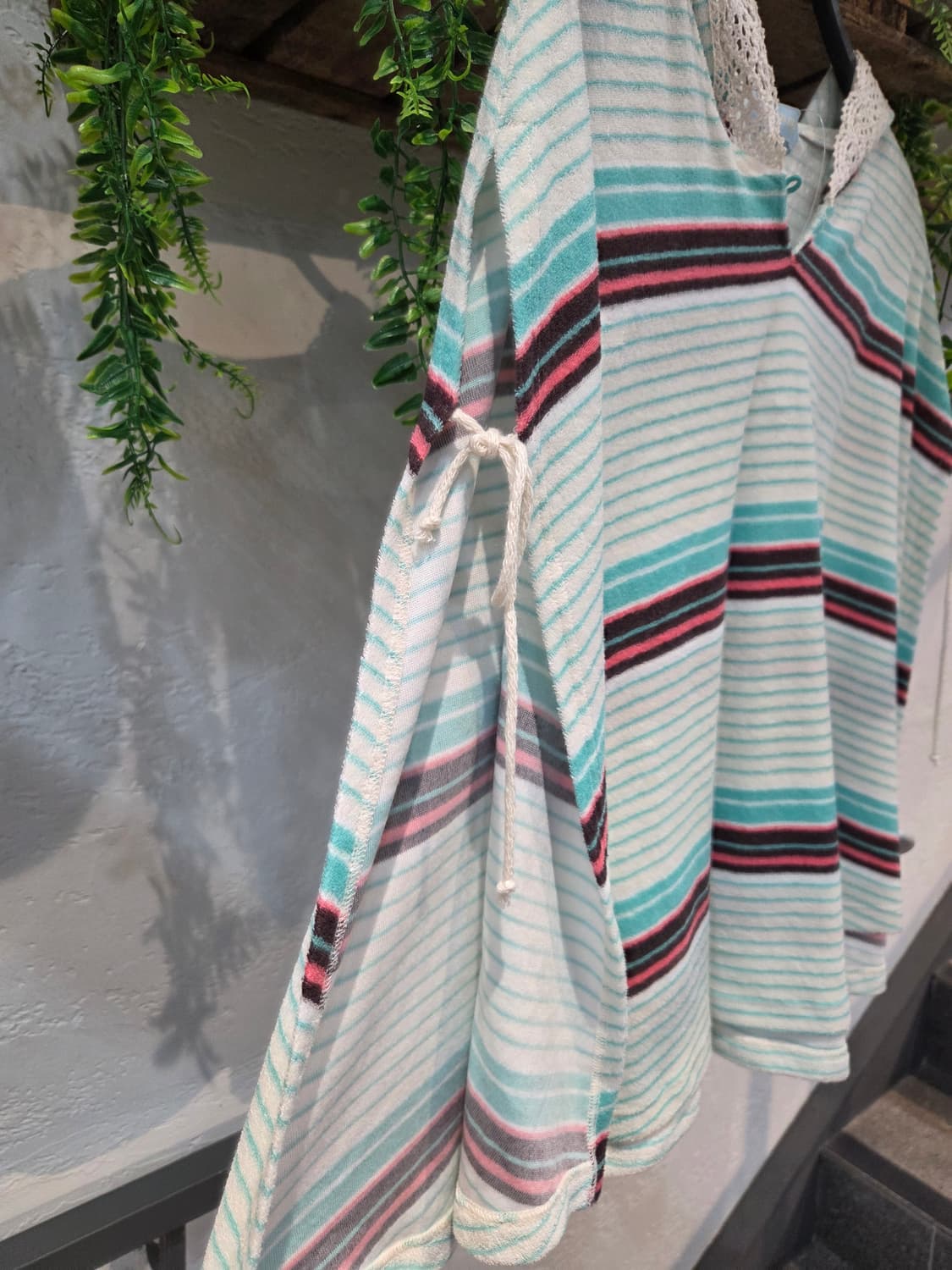 VINTAGE 민트 스트라이프 케이프 상품이미지3