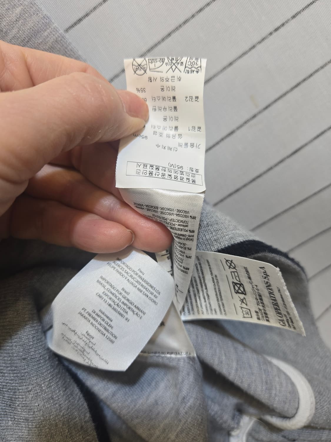 아르마니 익스체인지 맨투맨 티셔츠 회색 상품이미지4