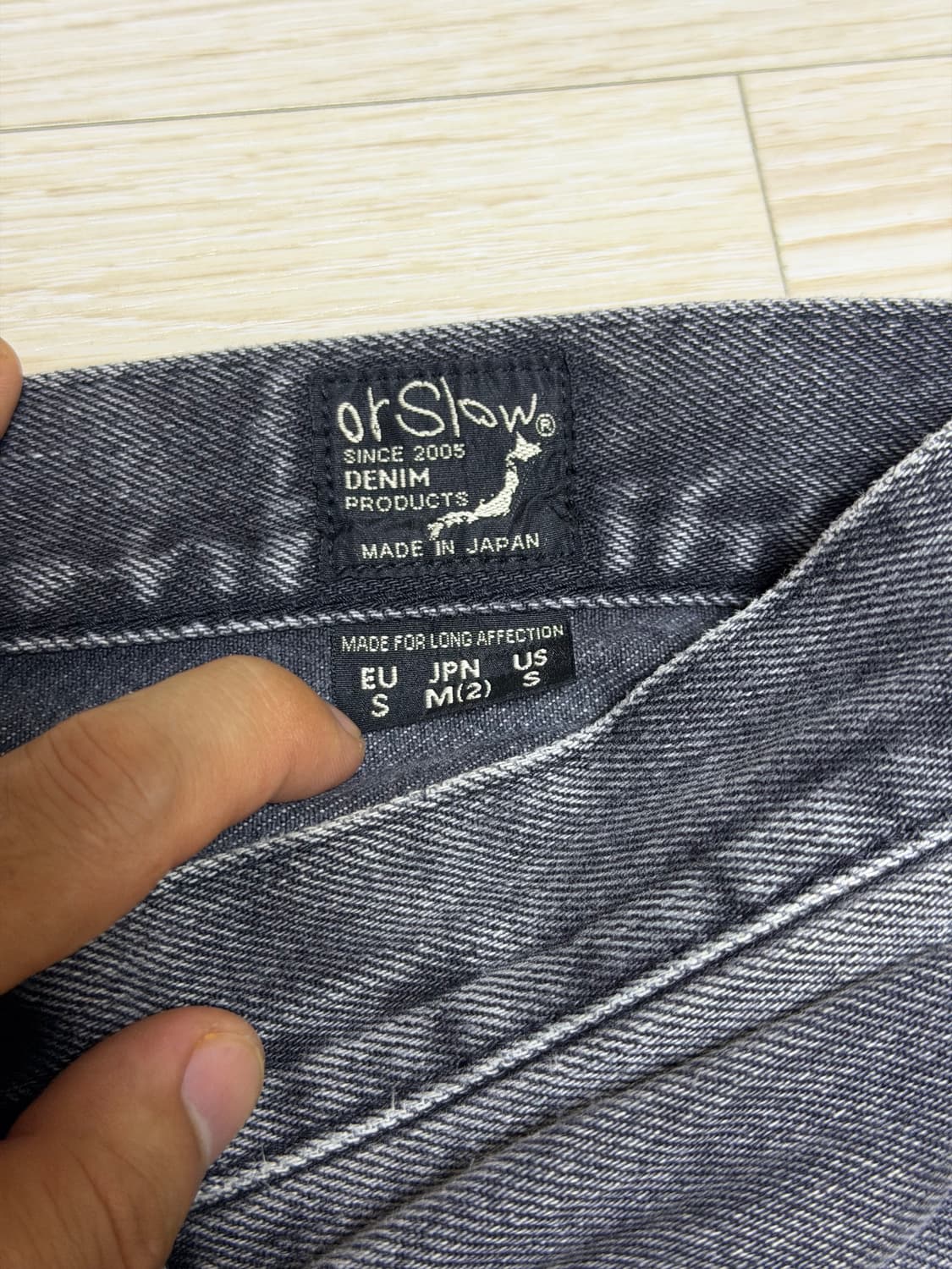 오어슬로우 블랙스톤 워시 데님 M 상품이미지3