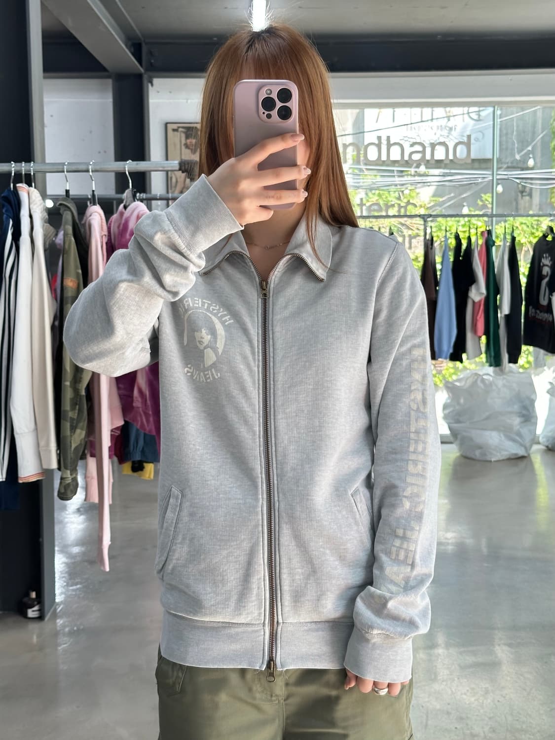 히스테릭글래머 히스걸 하이넥 투웨이 코튼집업 상품이미지1