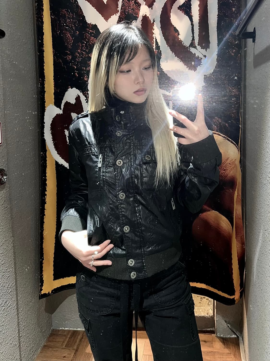 빈티지 나일론 스냅 자켓 상품이미지2