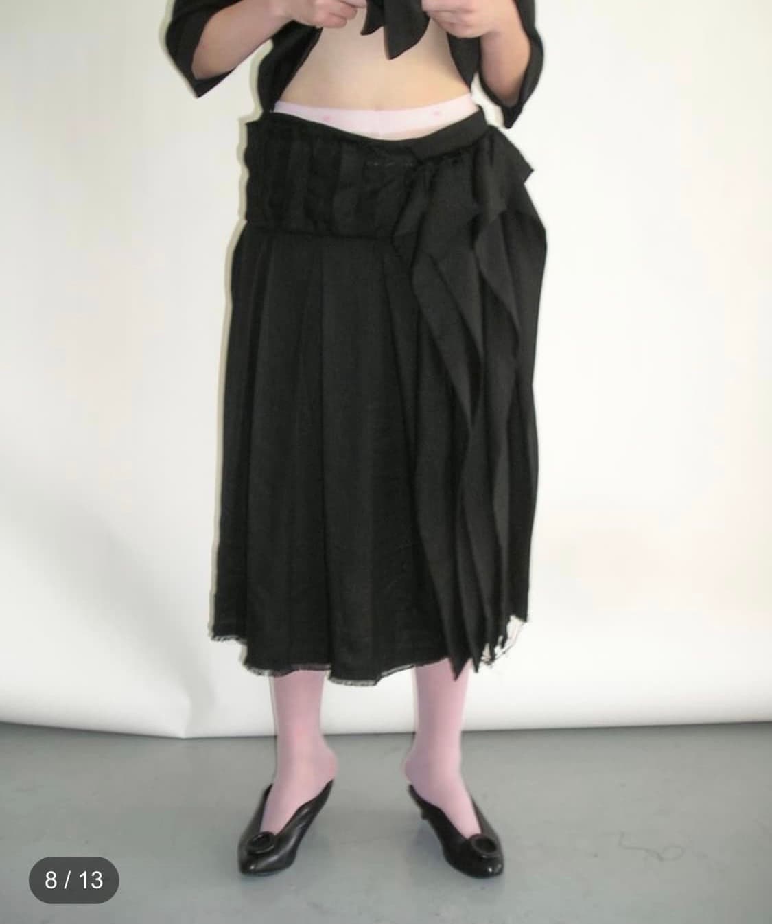 eonts 2025 offbeat pleats skirt black 상품이미지2