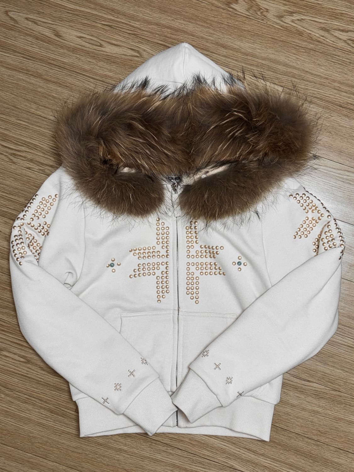 스컬프터 fur trimming hooded zip up 상품이미지2