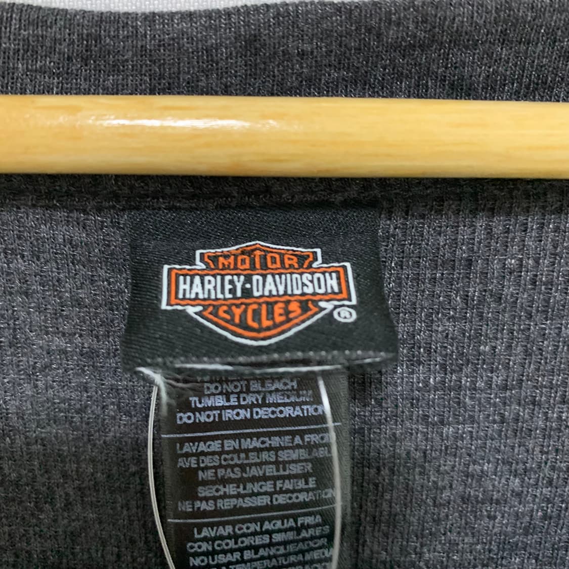 할리데이비슨 브이넥 스컬 프린팅 빈티지 롱슬리브 핸드워머 긴팔 티셔츠 상품이미지7