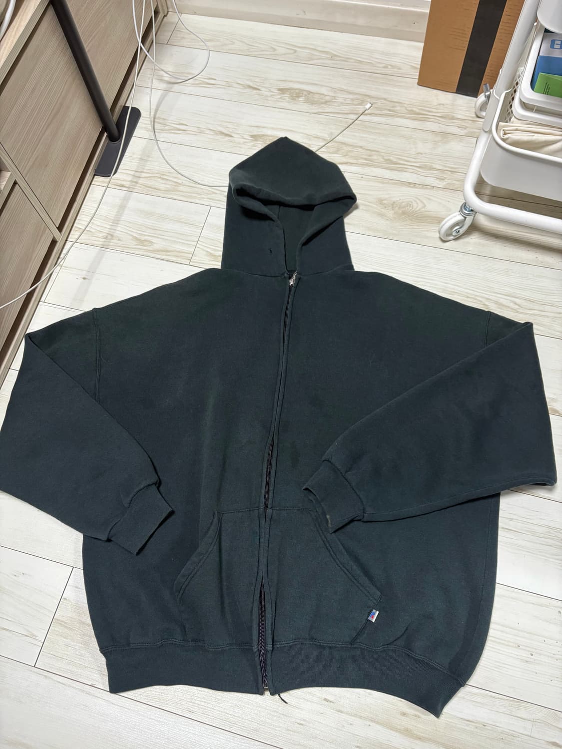 러셀 Russell 90s 후드집업 블랙 XXL 상품이미지1