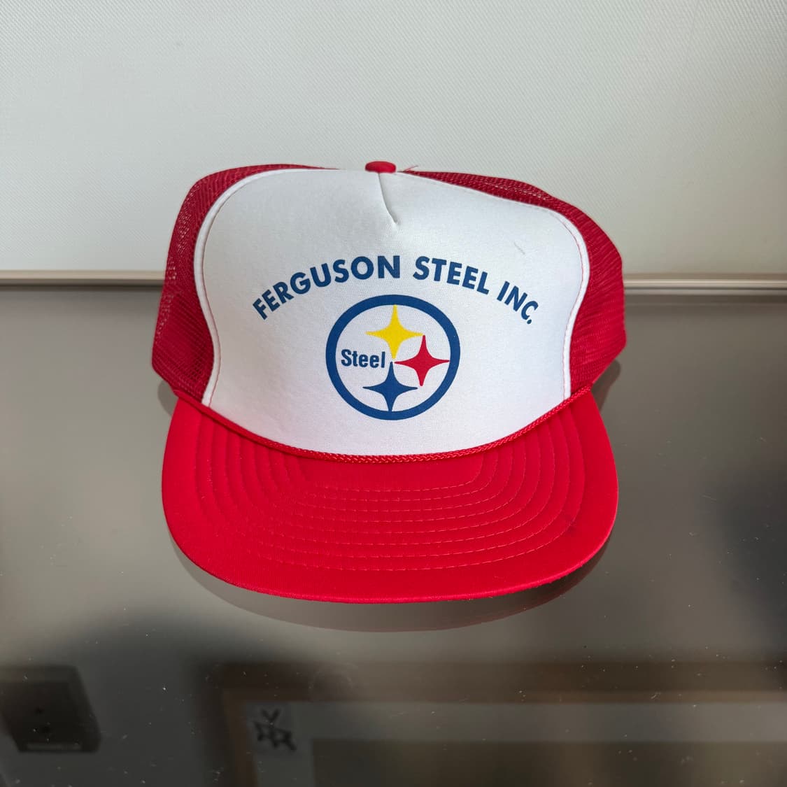 USA 빈티지 모자 볼캡 vintage cap 트러커 메쉬 레드 상품이미지3