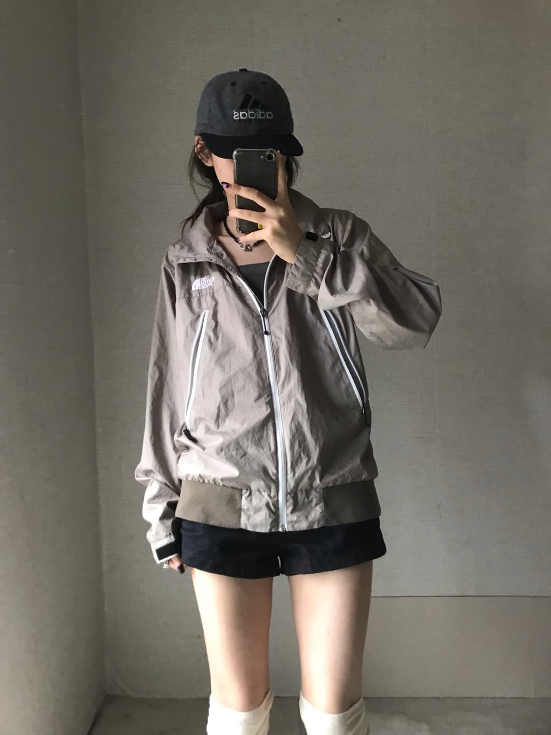 노페 카키브라운 바람막이 상품이미지5