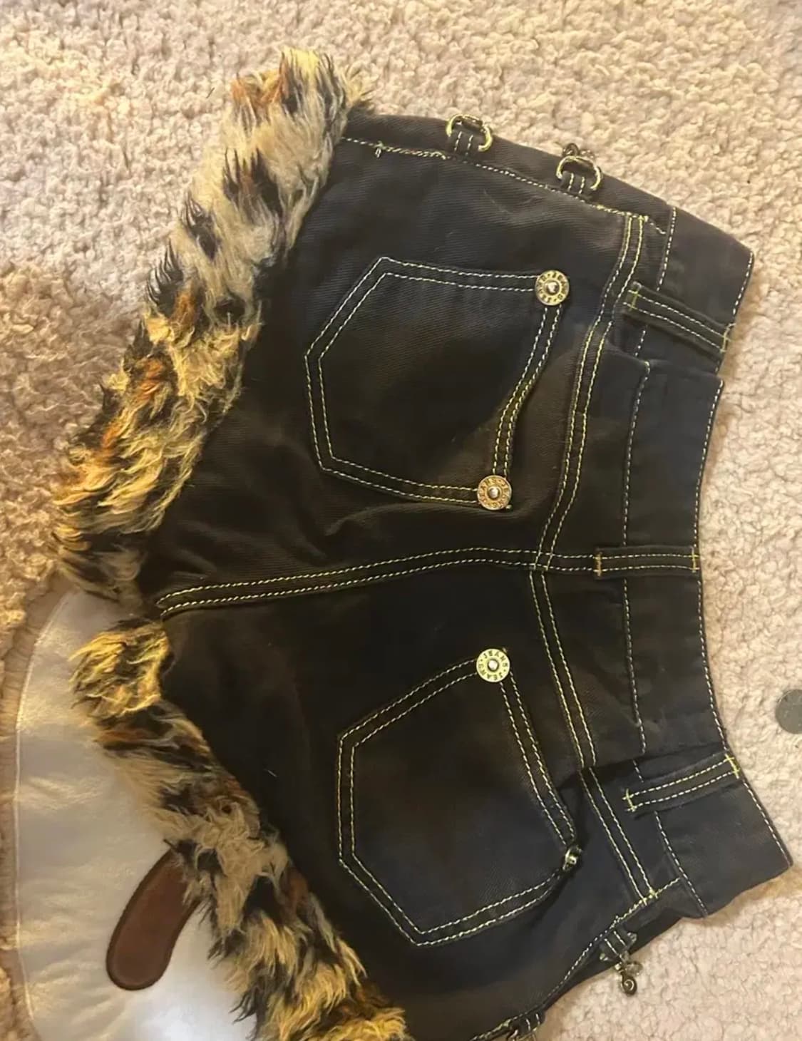 갸루 호피 키티 져지 퍼팬츠 셋업 판매 상품이미지4