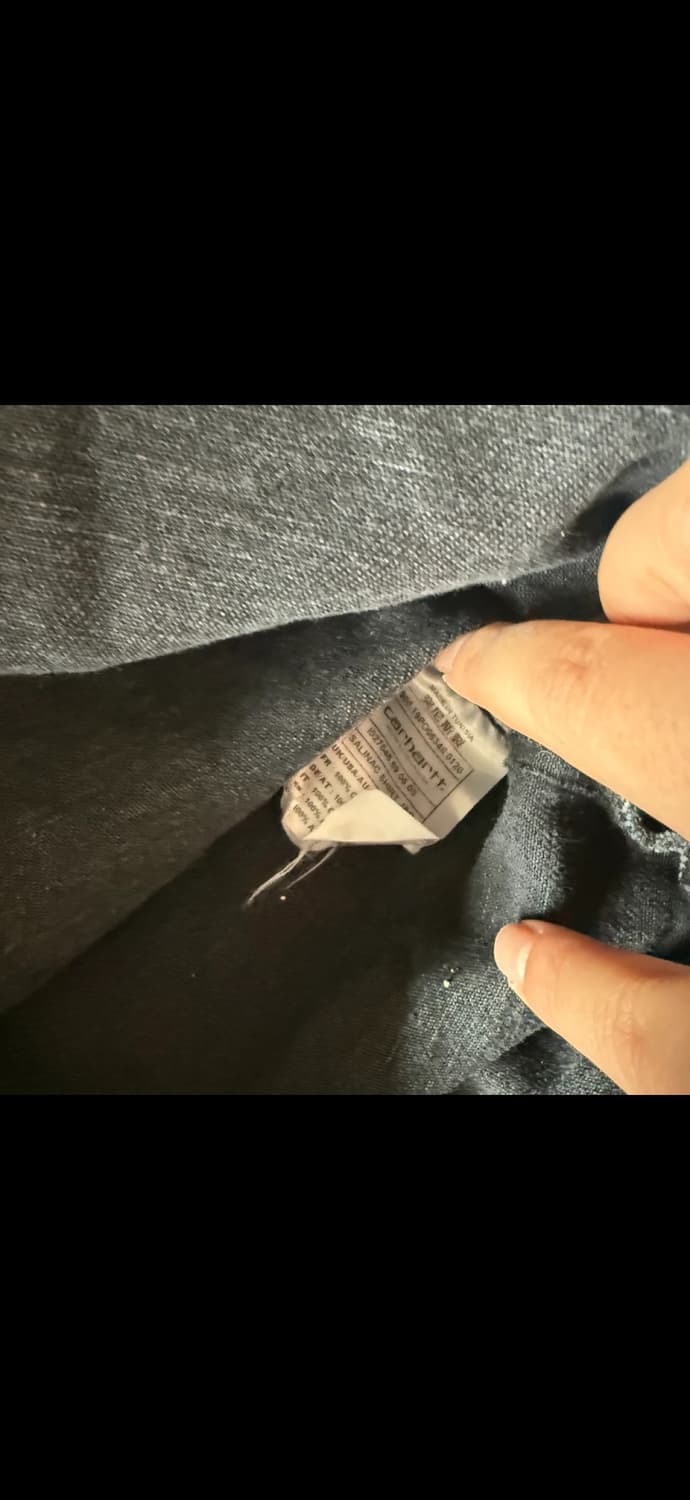 칼하트 워싱 블랙 데님 자켓셔츠 XL 상품이미지4