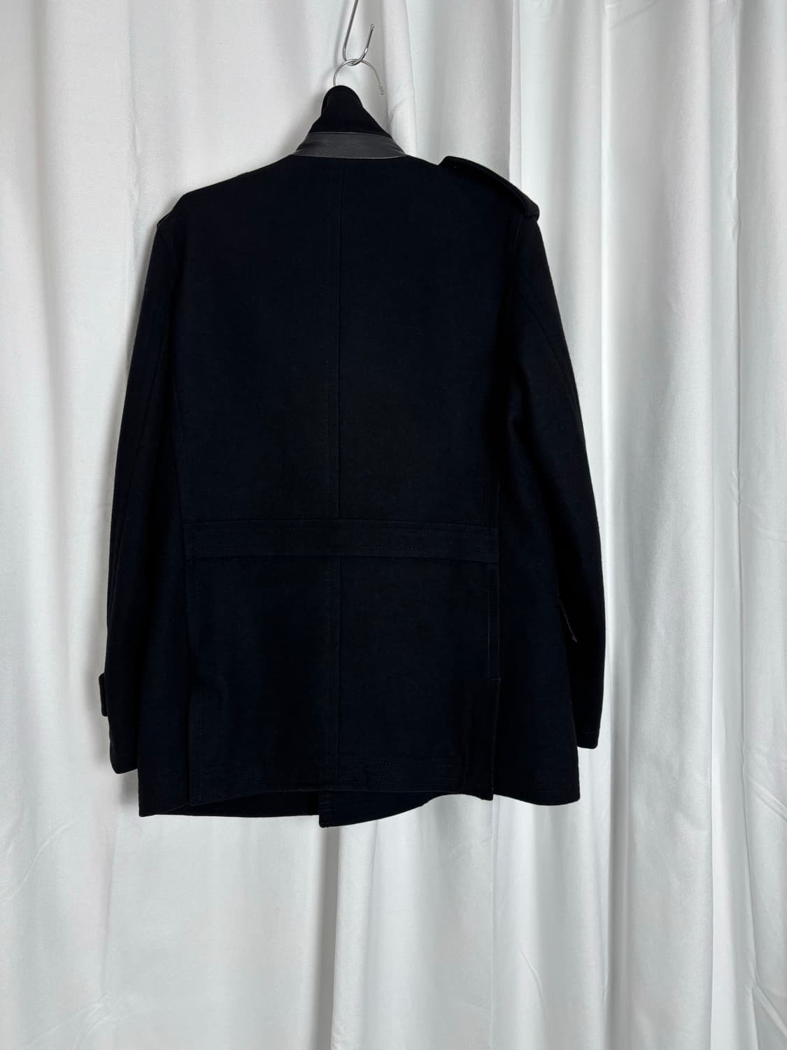 LEATHER TRIM PEACOAT 상품이미지9