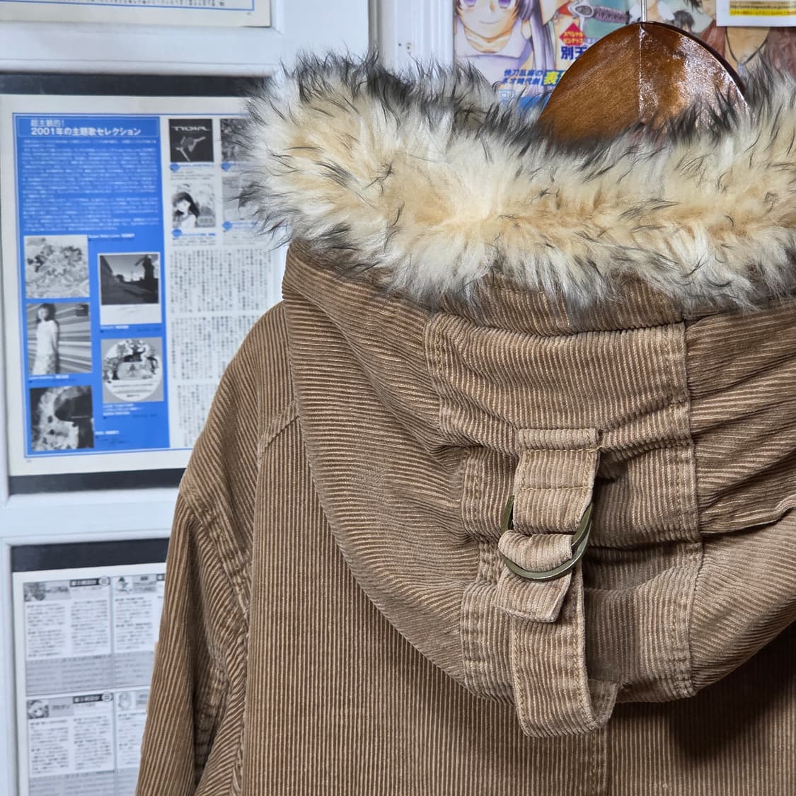 빈티지 TBJ 베이지 코듀로이 퍼 야상 자켓 상품이미지7