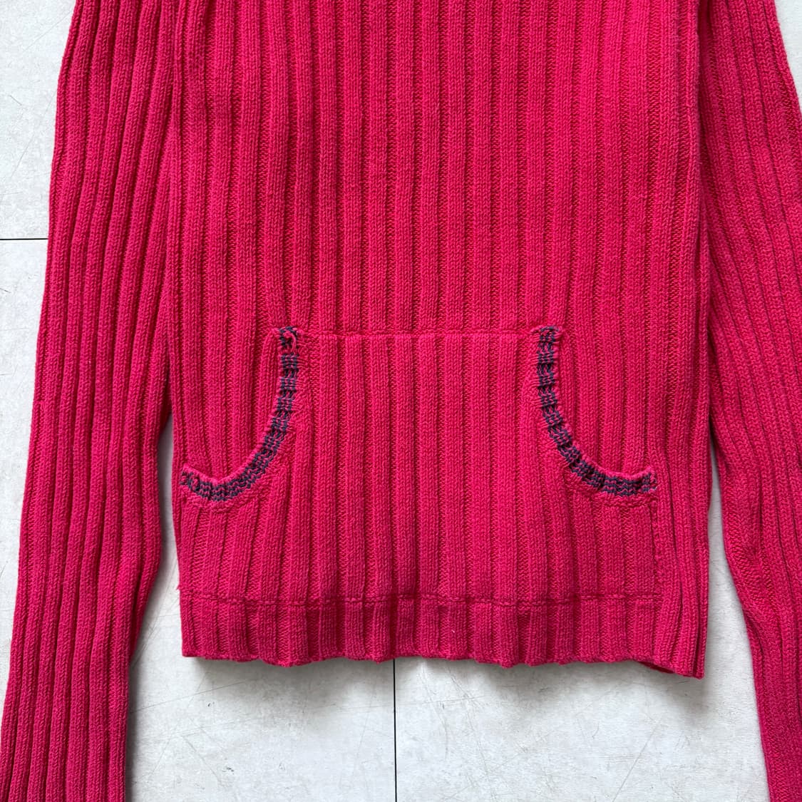 우먼즈) 폴로 진스 골지 코튼 후디 상품이미지3