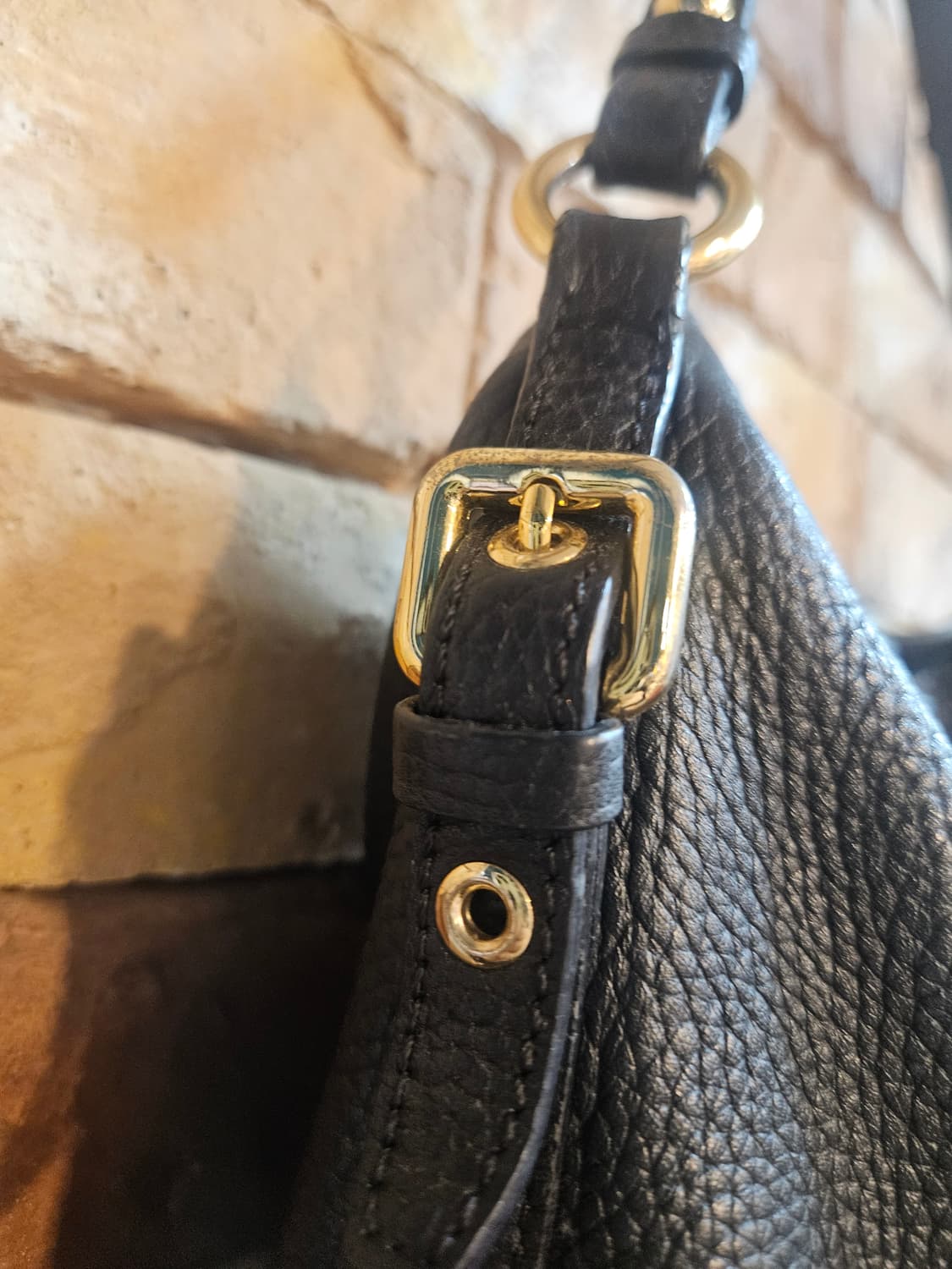 닥스 블랙 가죽 DD로고 숄더백 상품이미지3