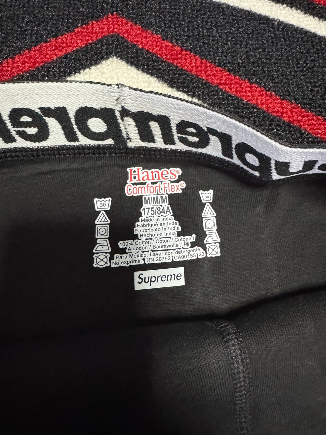 슈프림 헤인즈 복서 브리프 블랙 낱개 판매 상품이미지1