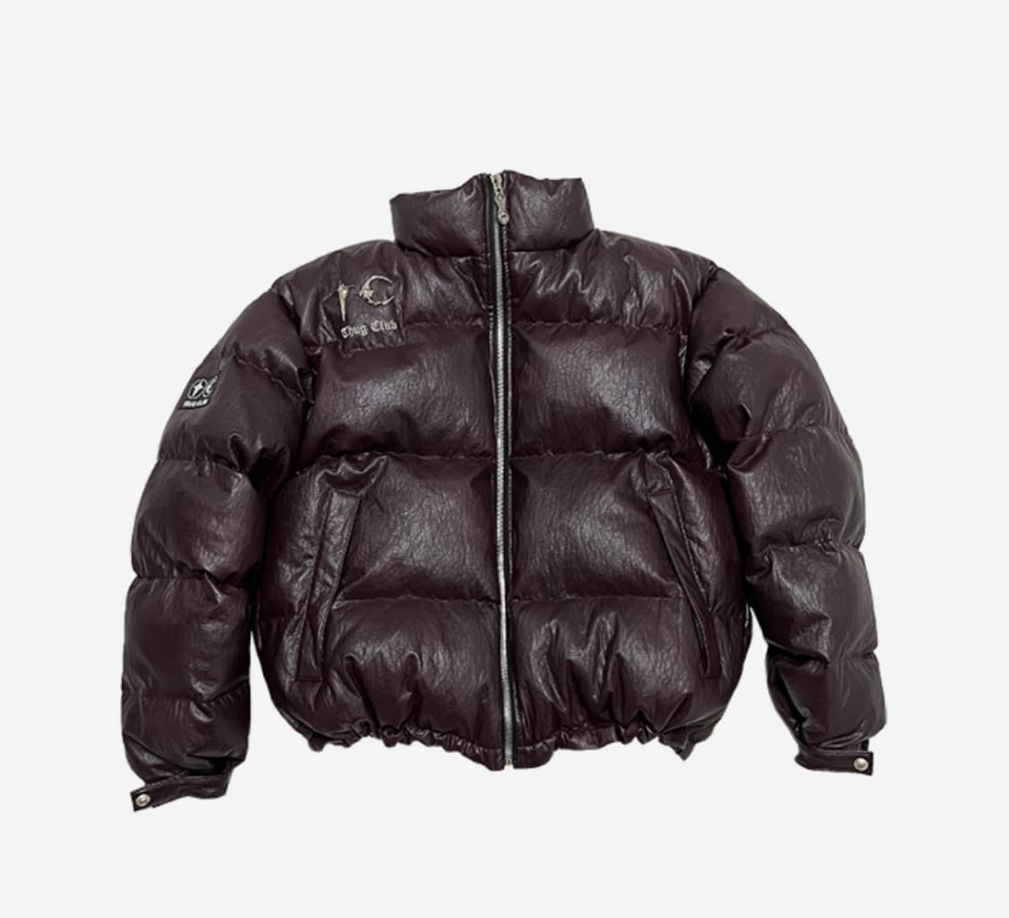 떠그클럽 TC 레더패딩 퍼플 2사이즈 상품이미지1